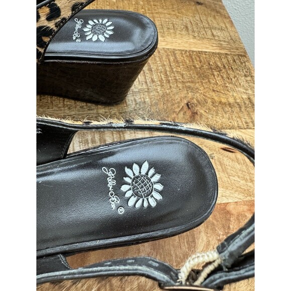 Yellowbox Women's Slingback Sandals Cheetah Wedge Huffy Print 9 Leather Upper - Picture 7 of 8